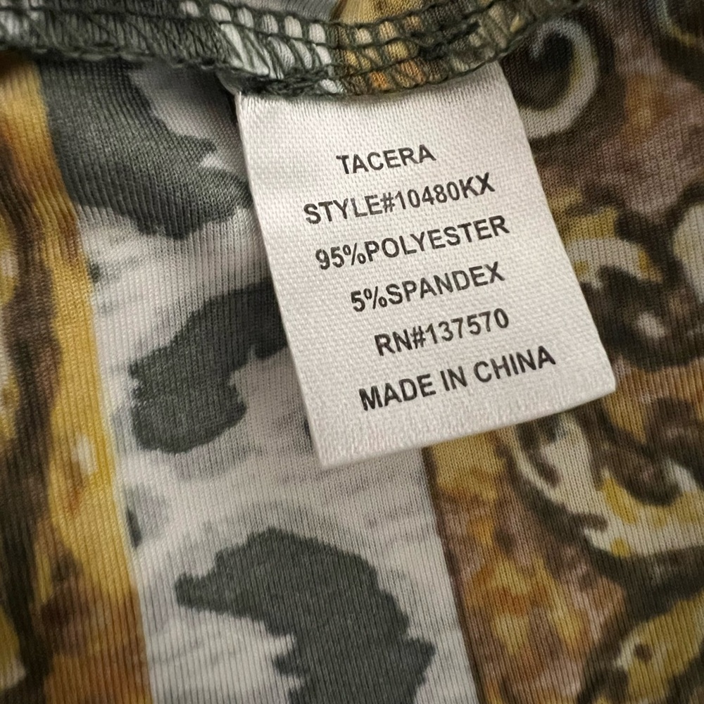 Tacera 2X Ling Sleeve Belted Animal Print & Baroque ShirtDress - Picture 7 of 8